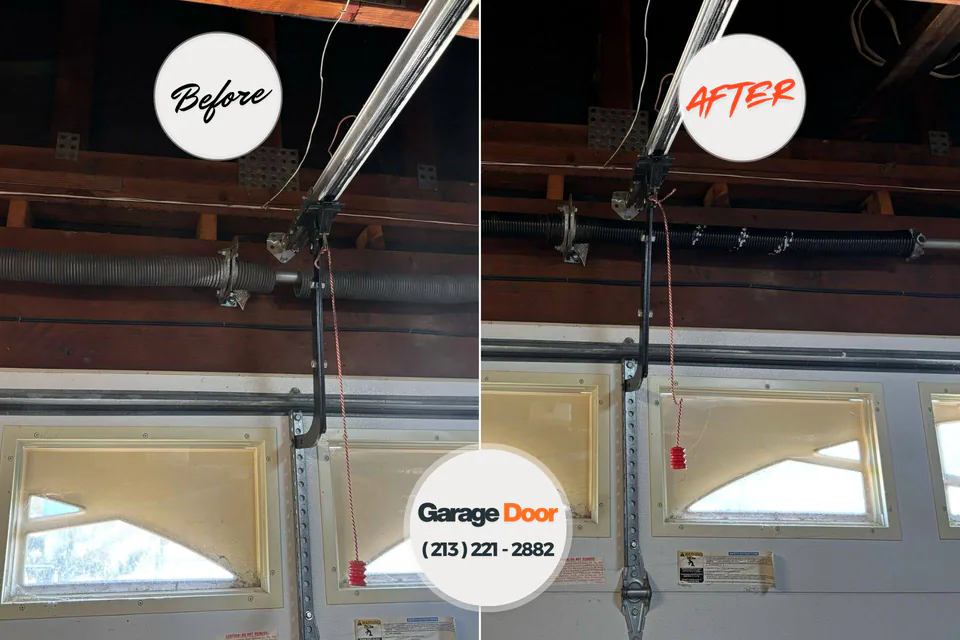 Before and after: garage door repair Ellisburg, NJ